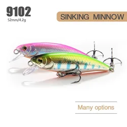 1 Pcs Small Lures for Minnow Fishing Lure Japanese Style Bait 4.5g 52mm Slowly Sinking Minnow Mini Hard Bait for Perch Trout