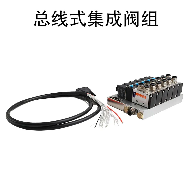 Imagem -04 - Válvula Solenóide 4v21008 Dc24 Terminal de Válvulas tipo Bus Controle do Cilindro Plug-in Combinação de Marcha-atrás com Cabo de Dados