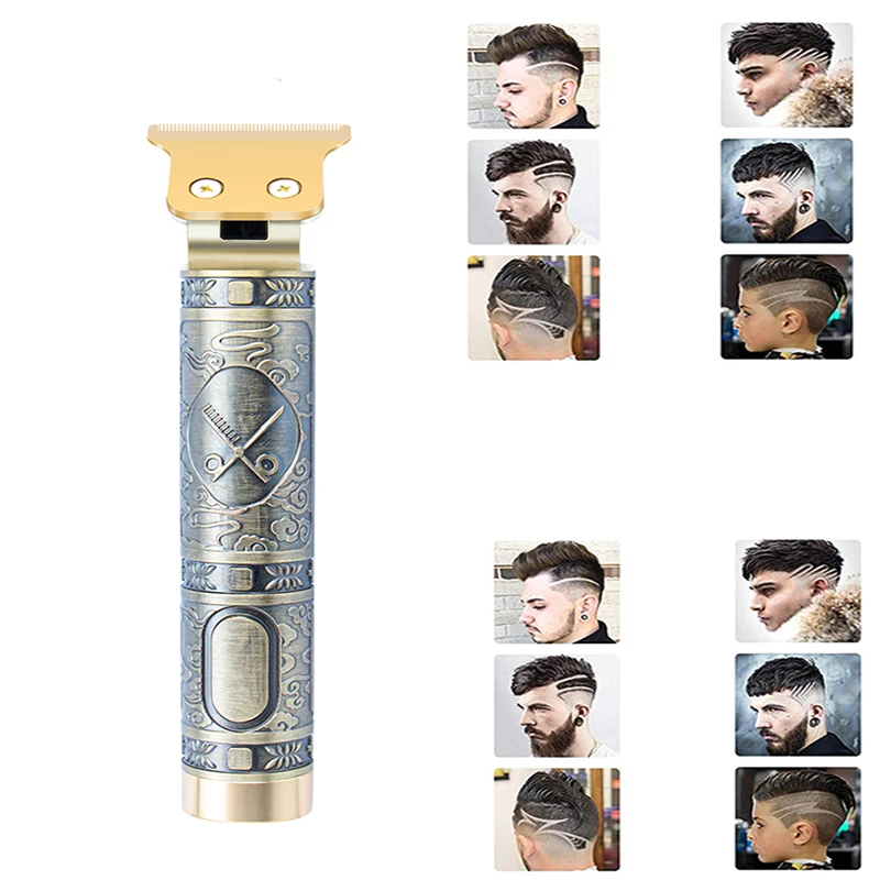 Display Professional Hair Clipper Barber Haircut Sculpture Cutter Rechargeable Razor Trimmer Adjustable Cordles Edge For Men