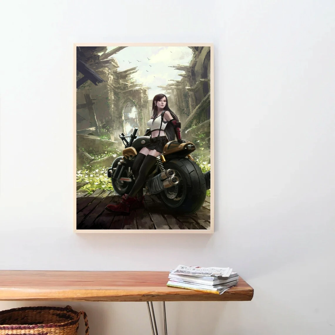 Final Fantasy VII Tifa Video Game Poster PC,PS4,Exclusive Role-playing RPG Game Canvas Custom Poster Alternative