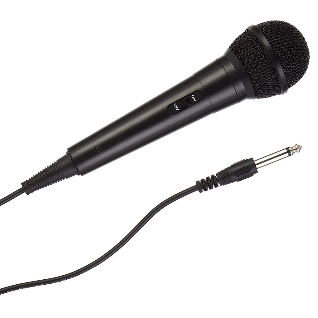 Handheld Microphone Wired Stage Mic-Speaker Portable Home Karaoke Singing Player Machine