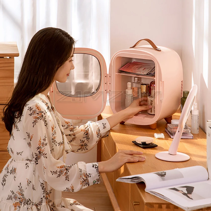 8L Kleine Mini Auto Kühlschrank Tragbaren Kühlschrank Mit Gefrierfach Portable Auto Hause Dual Use Kühlschrank Kühler Heizung und Kühlung Kühlschrank