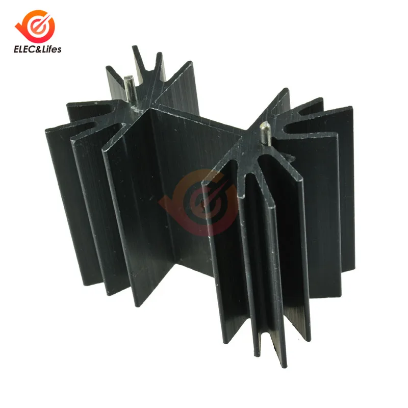 5Pcs 35x42x25.4mm IC Chip Aluminum Heat Sink Cooling Fin For Power Supply Module Motor Mosfet Transistors