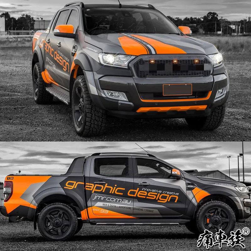 Car stickers For Ford Raptor F150 Ranger body appearance decoration modified decals Ranger F-150 car film