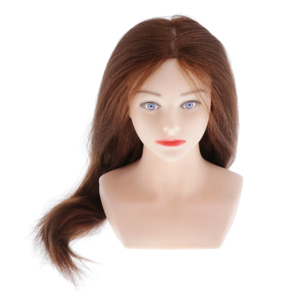 Salon Styling Cutting Mannequin Head Dolls Cosmetology Female Mannequin Hairdressing Styling Training Head 27 Inch