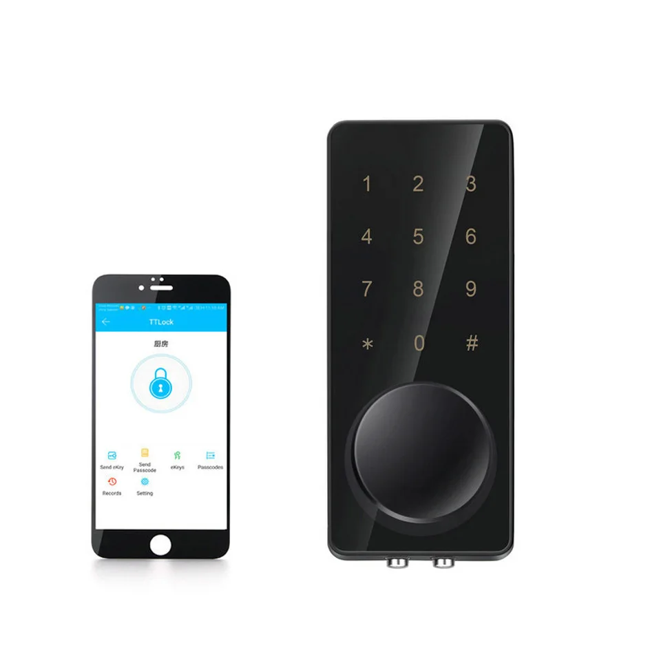 Tt Lock Bluetooth Deadbolt Deurslot Telefoon Controle Slimme Lock Elektronische Keyless Entry Touch Toetsenbord Wachtwoord Lock Smart Home