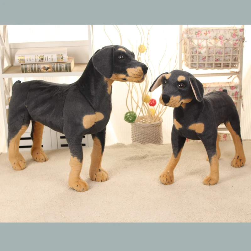 lovely cartoon Rottweiler dog plush toy cute standing dog soft doll toy birthday gift b2539