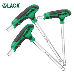 LAOA Allen Key Universal Double-end Hex Ball Head Spanner T-Type Handle Wrench Repair Auto Hexagon Screwdriver Household Tools