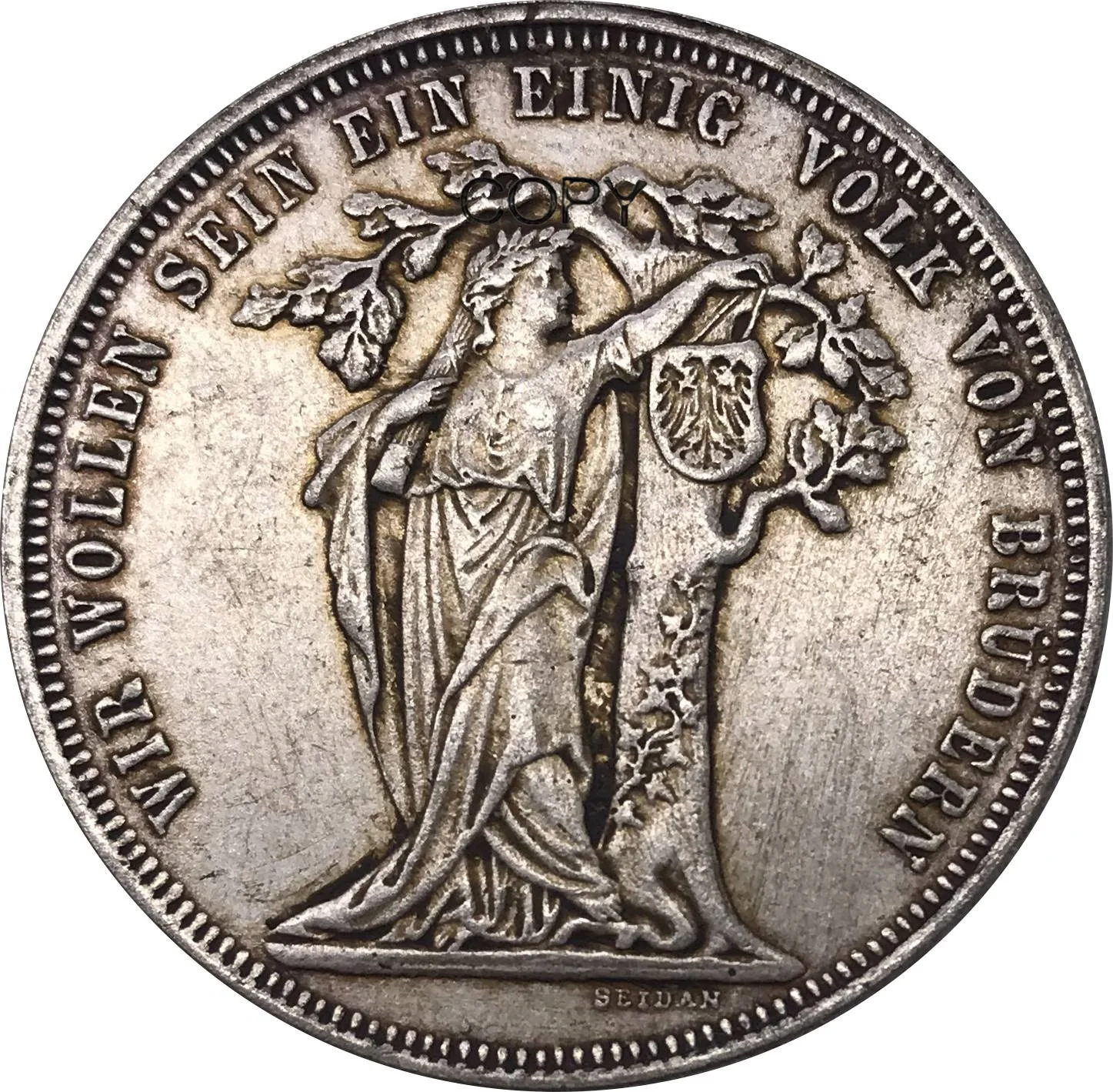 Austria 1868 Coin Deutsches Bundesschießen In Wien Cupronickel Silver Plated Metal China Casting Souvenir Copy Coins