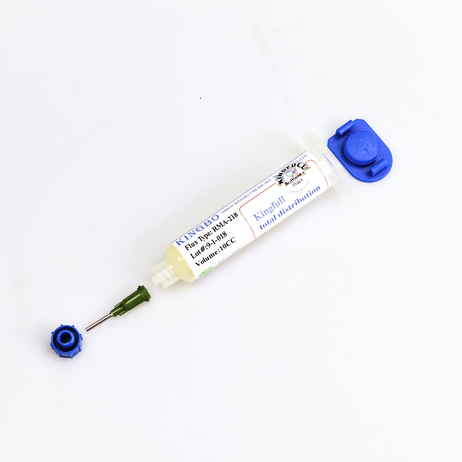 High-quality KINGBO RMA-218 10cc flux, no cleaning, aluminum alloy push rod, free needle delivery