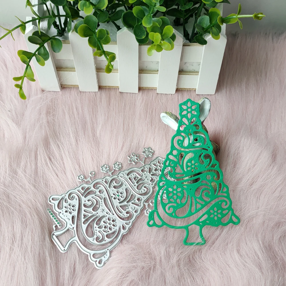 Christmas Tree Metal cutting dies for the manufacture of clipping-album cards Template of relief paper cuts Art New  for dies