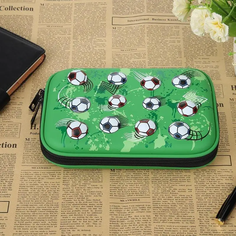 Large Capacity Pencilcase Pen Bags Footballs Kids Girls Boys Students Pencil Case Bag Kawaii Design School Supplies Stationery