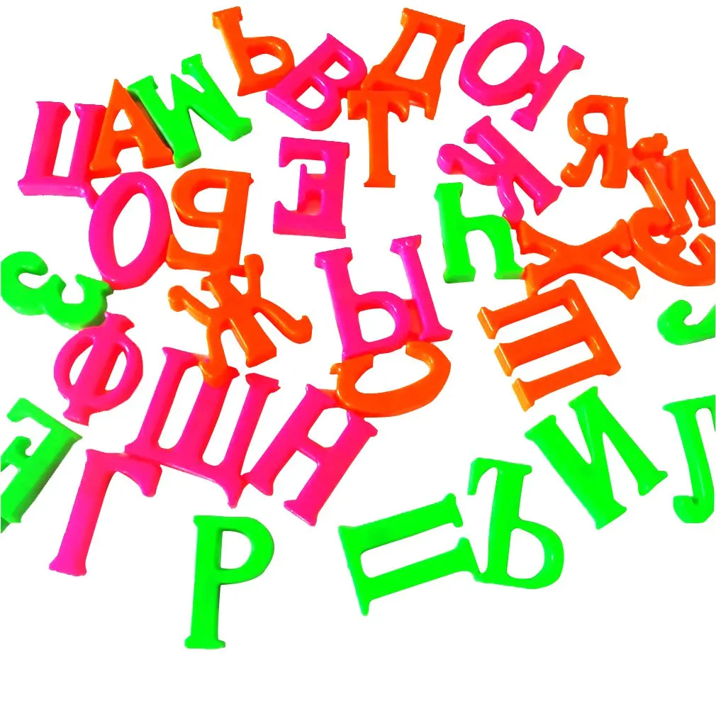 33 pcs Russian Alphabet Fridge Magnets Baby Self Learning Teach Your Own Intelligence Toys DIY Educational Learning Toys Games