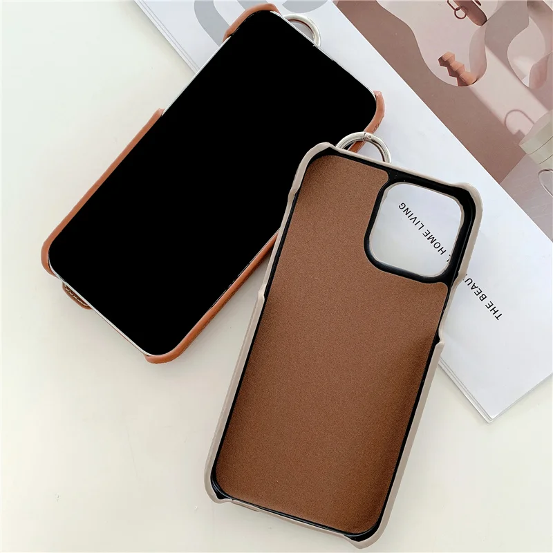 Luxury card holder wrist strap leather wallet phone case For iphone 16 17 15 14 pro 16Pro Max 13 11 12 Mini Protective cover