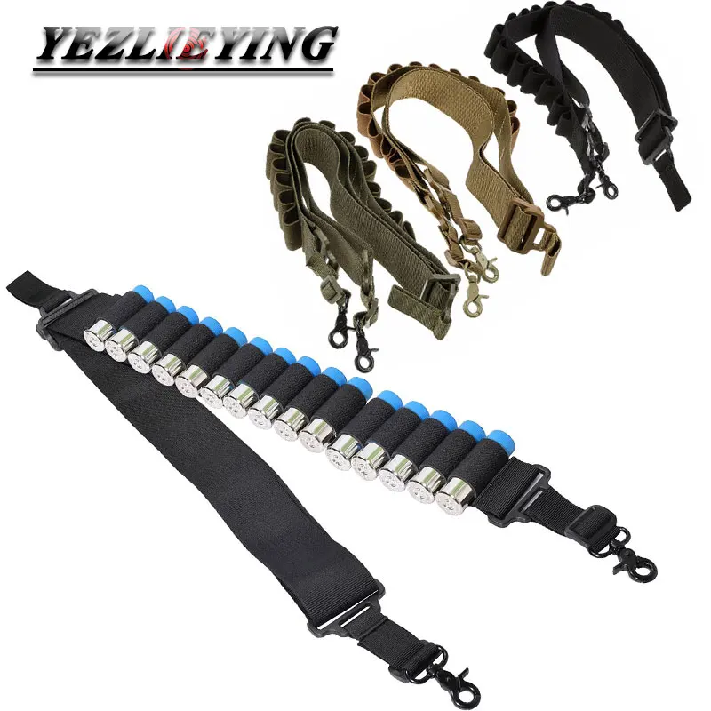 

Tactical 15 Round 12 Gauge 12GA/20GA Ammo Shell Cartridge Belt Airsoft Rifle Two Point Gun Sling Strap Hunting gun accessories