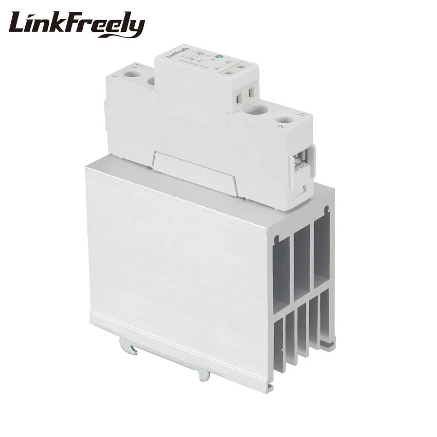 TRA48D80H Heat Sink SSR Solid State Relay Din Rail 80A DC AC 5V 12V 24V 32VDC Input 42-480VAC Output Automation Relay Switch