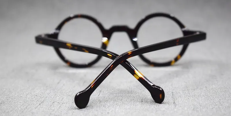 Acetat Vintage Kleine Runde Brille Männer Brillen Rahmen Frauen Optische Verordnung Spektakel Klare Brillen – Detail 24