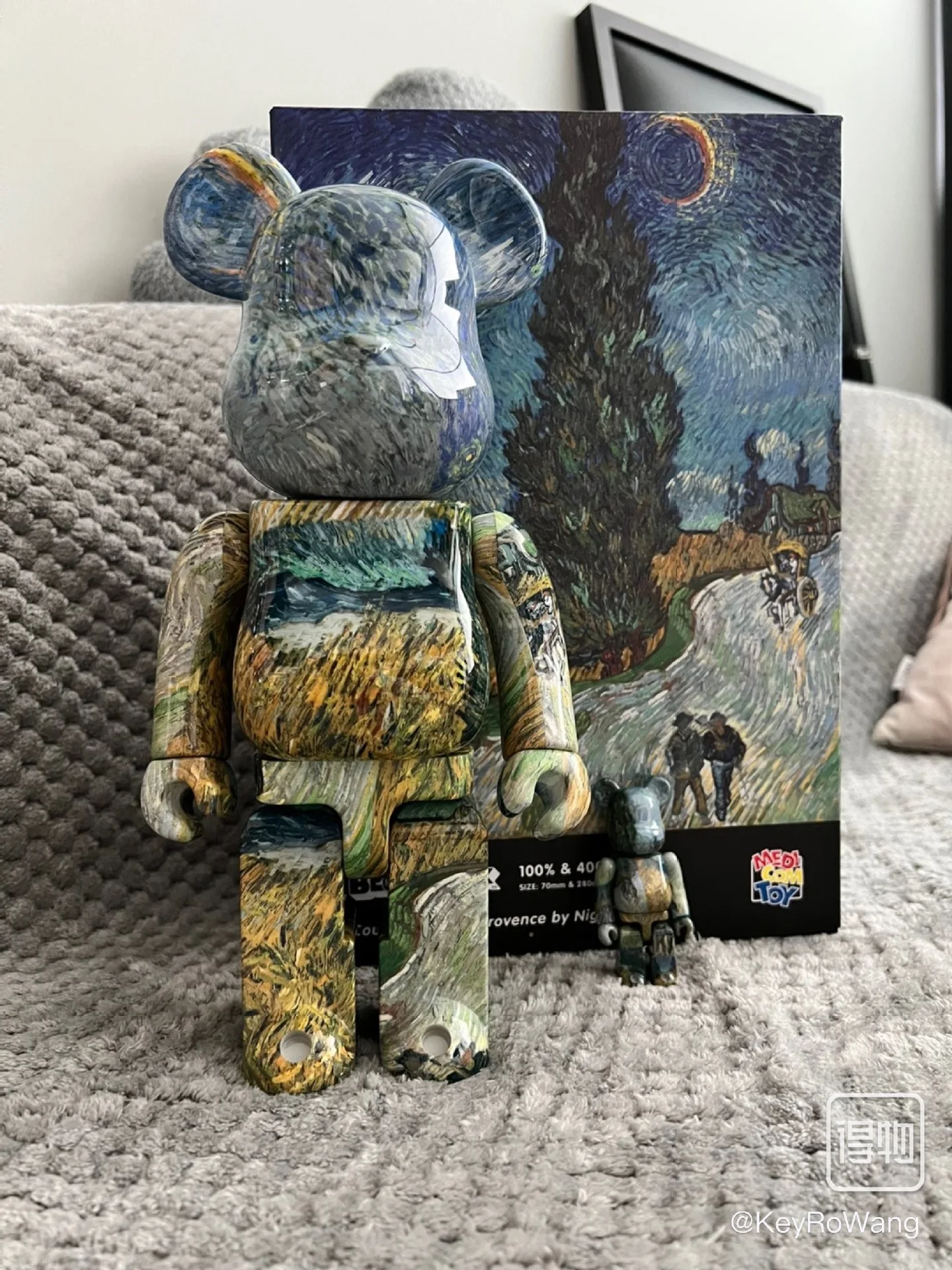 Bearbricklys 400% 28 см Van Gogh bearbrick, уличное искусство, чернила, ПВХ фигурки героев, коллекционные рождественские подарки