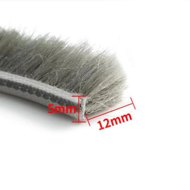 

6m x 5mm x 12mm sliding window door gaskets brush seal strip dust-proof weatherstrip