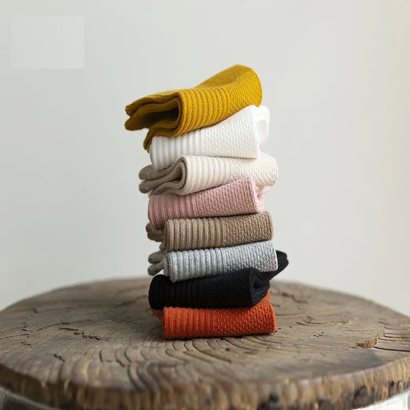 10Pairs/Lot Solid Color Cotton Socks for Young Girls Summer Spring Children's Boat Shape Wholesale Teenagers Students
