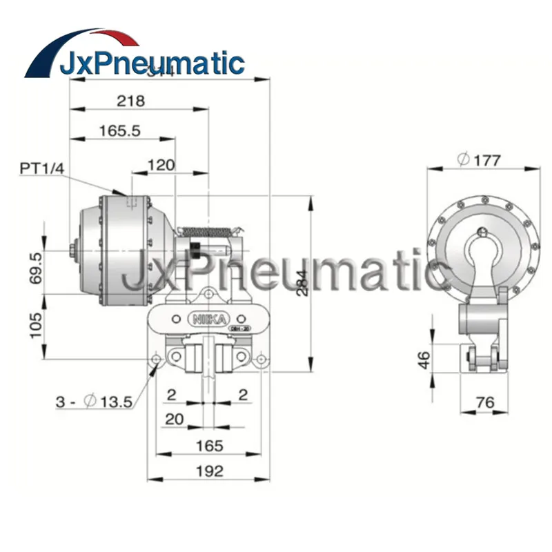 DSH Pneumatic Applied Spring Released Fail-Safe brakes DSH 205 with pneumatic released