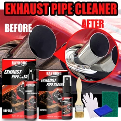 Kit de limpiador de tubo de escape de coche, removedor de óxido, pulverizador de desoxidación de tubo de Metal multiusos para mantenimiento de motocicleta y coche, 30/120ml