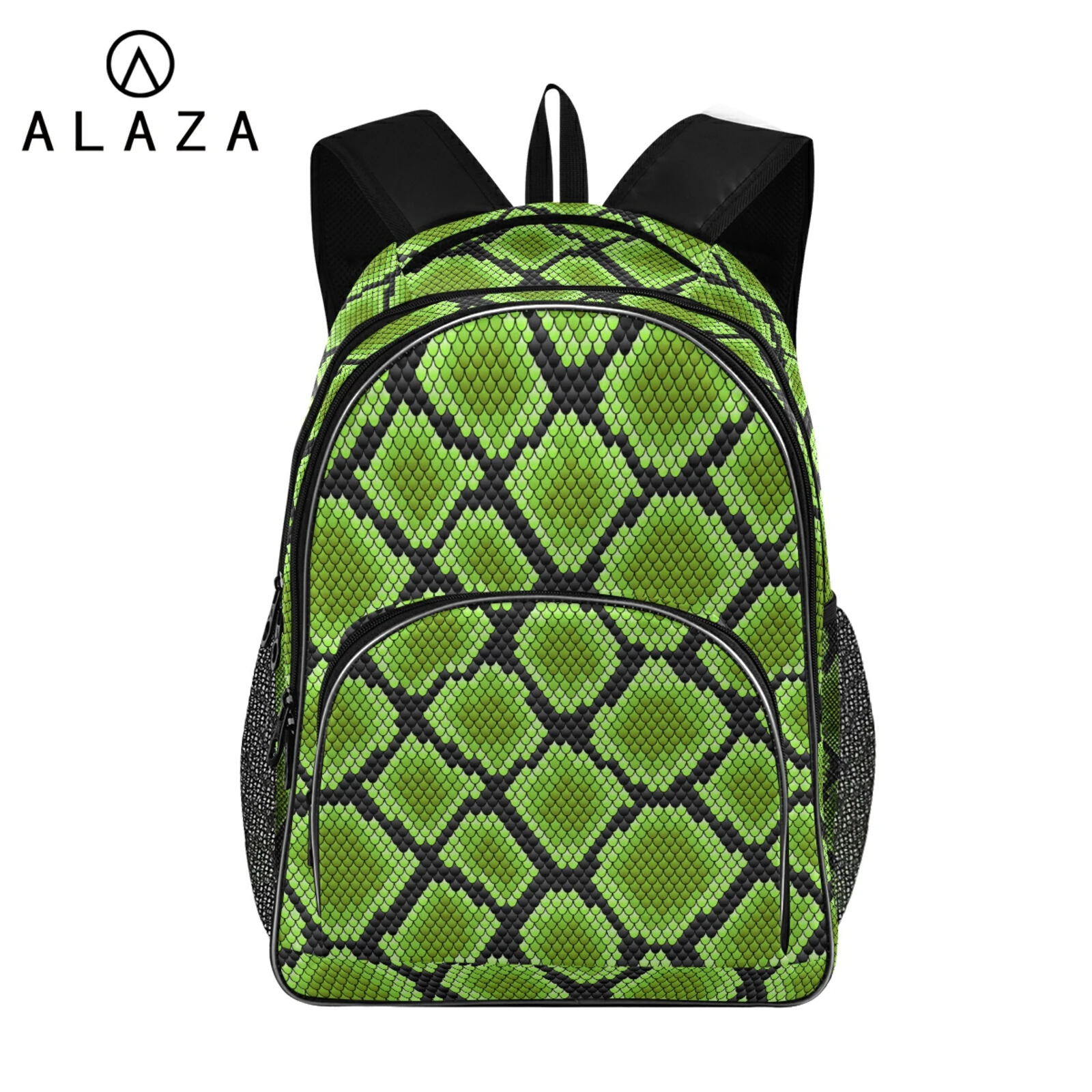 2022 New Laptop Backpack,Business Travel Anti Theft Laptops Backpack with USB Charging Port Snake skin Print College School Bag