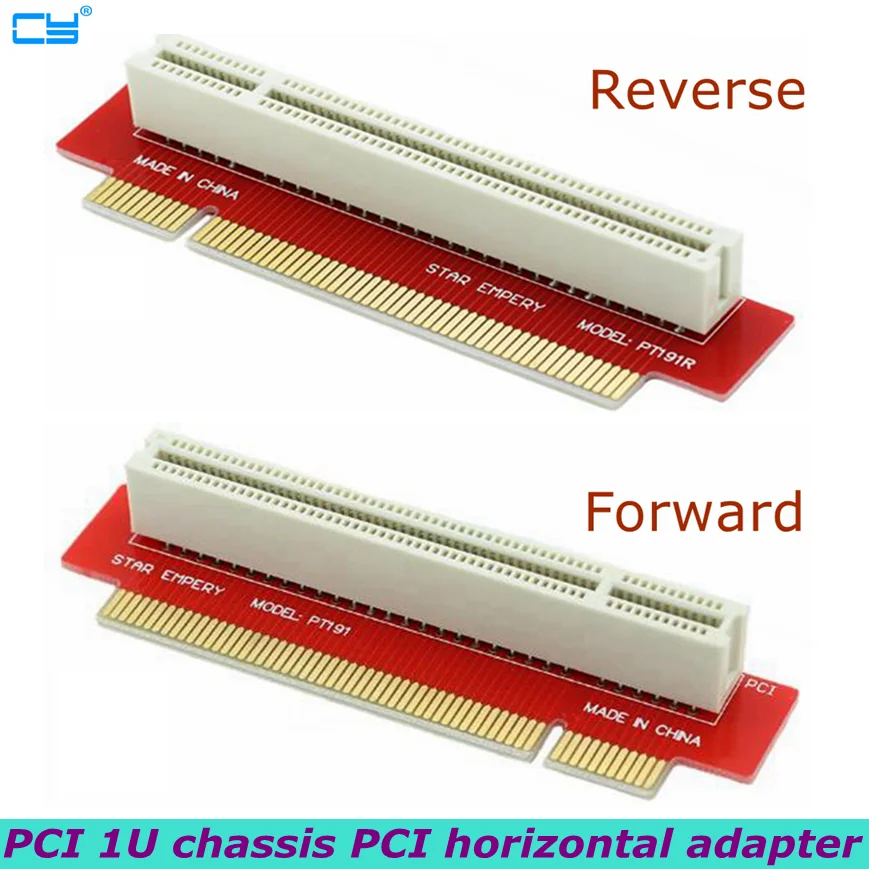 PCI reverse card forward card 1U chassis PCI horizontal adapter PT191 1U 90 degree 32-bit PCI riser card rack installation gold