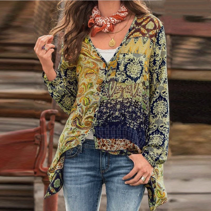 

Shirts for Women y2k Shirt Graphic Tee Harajuku Plus Fashion Tops Casual V-neck Vintage Print Streetwear Women Elegant Top 2021