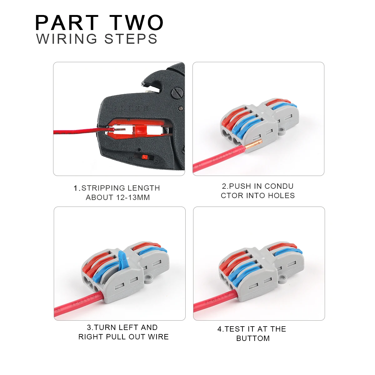 1 giriş 2/3 çıkış SPL hızlı kolay Splitter Push-in kolu ekleme konnektörleri terminalleri ile kompakt iletken kablo konektörü