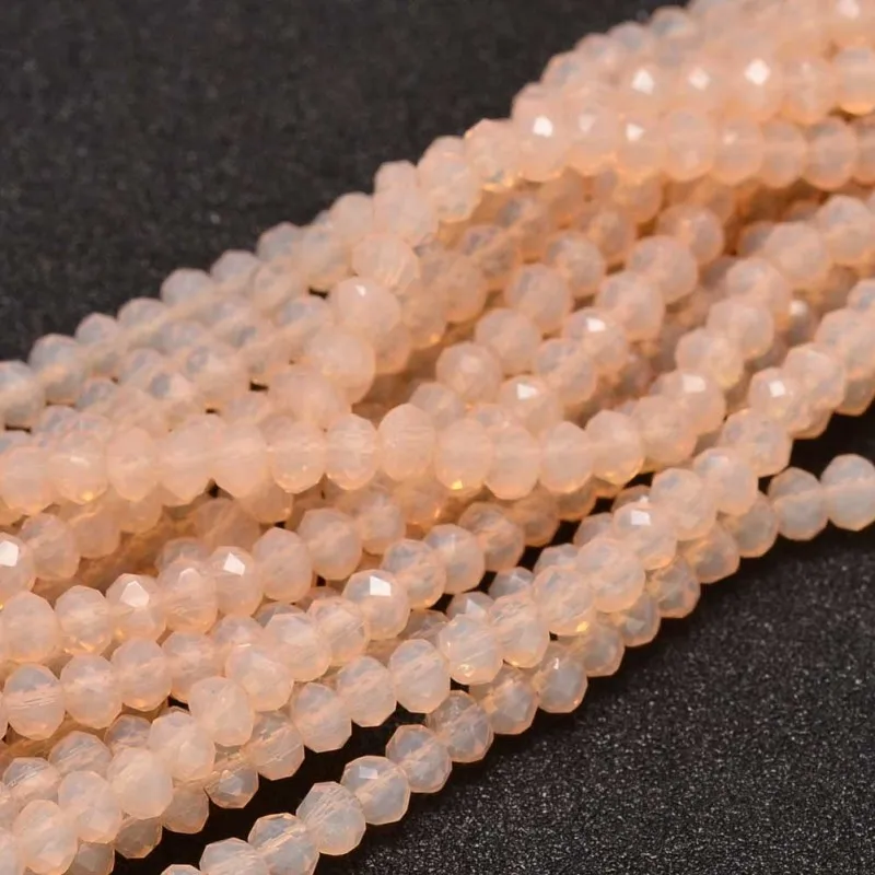 10 Strand 4x3mm Faceted Abacus Glass Beads for jewelry making Bead Strands,Hole: 1mm; about 149pcs/strand, 18.9\