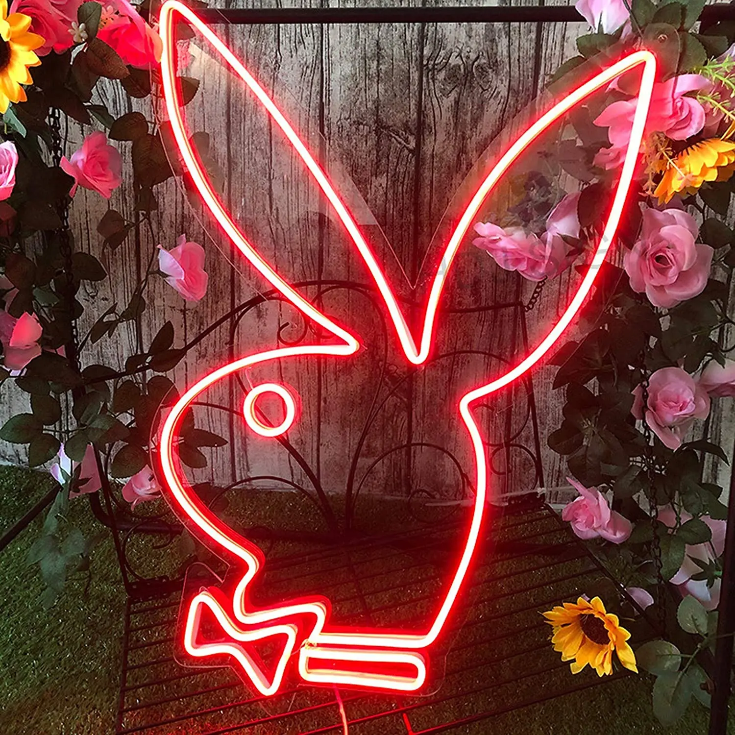 Imagem -05 - Personalizado Playboy Coelho Sinal de Néon Led Barra Luz Parede Sala Estar Decoração da Lâmpada Néon para o Quarto em Casa Barra Café Festa Luz Néon