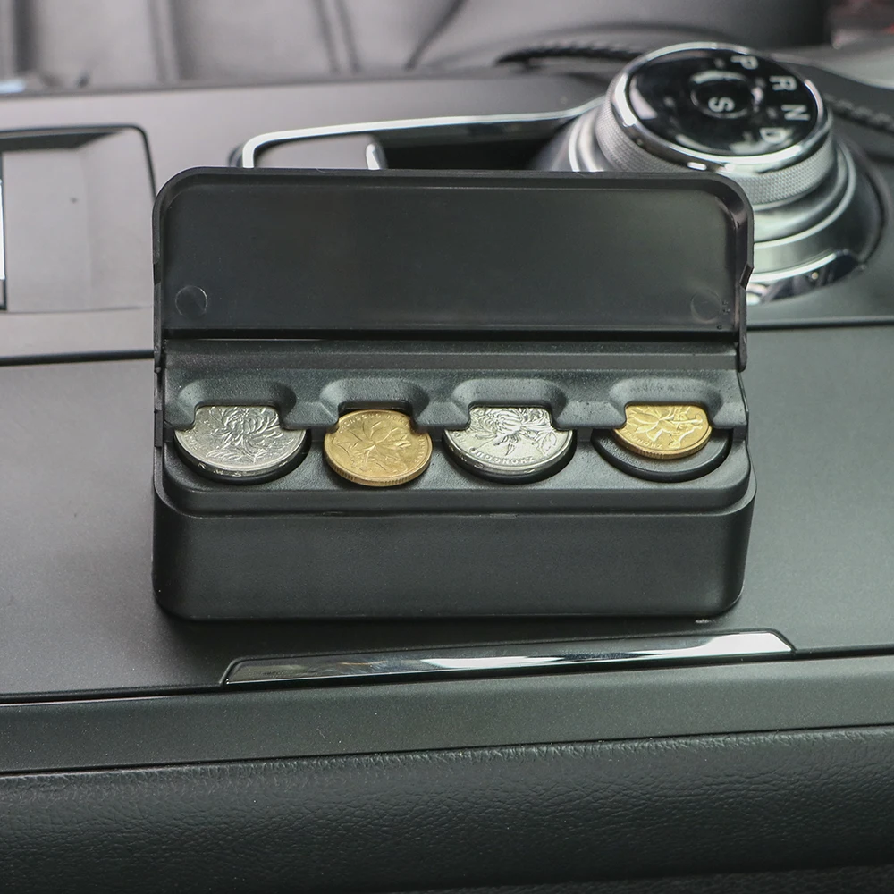 Car Coin Case Storage Box Holder Container for Opel astra Mokka VW Golf Jetta Tiguan  Peugeot 206 208 508 Seat Leon lbiza