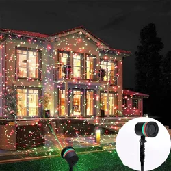 LED Christmas Laser Projector Lights Moving Full Sky Star Party Stage Light for Outdoor Lawn Lamp Garden Decoration Night Lights