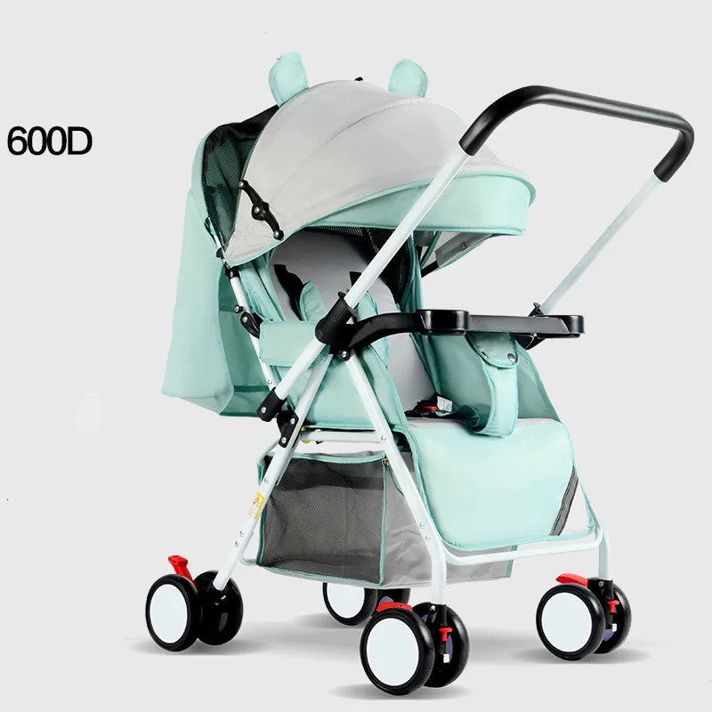 Wholesale lightweight baby stroller carriage travel convenient folding baby simple child mini pink four wheel trolley pram