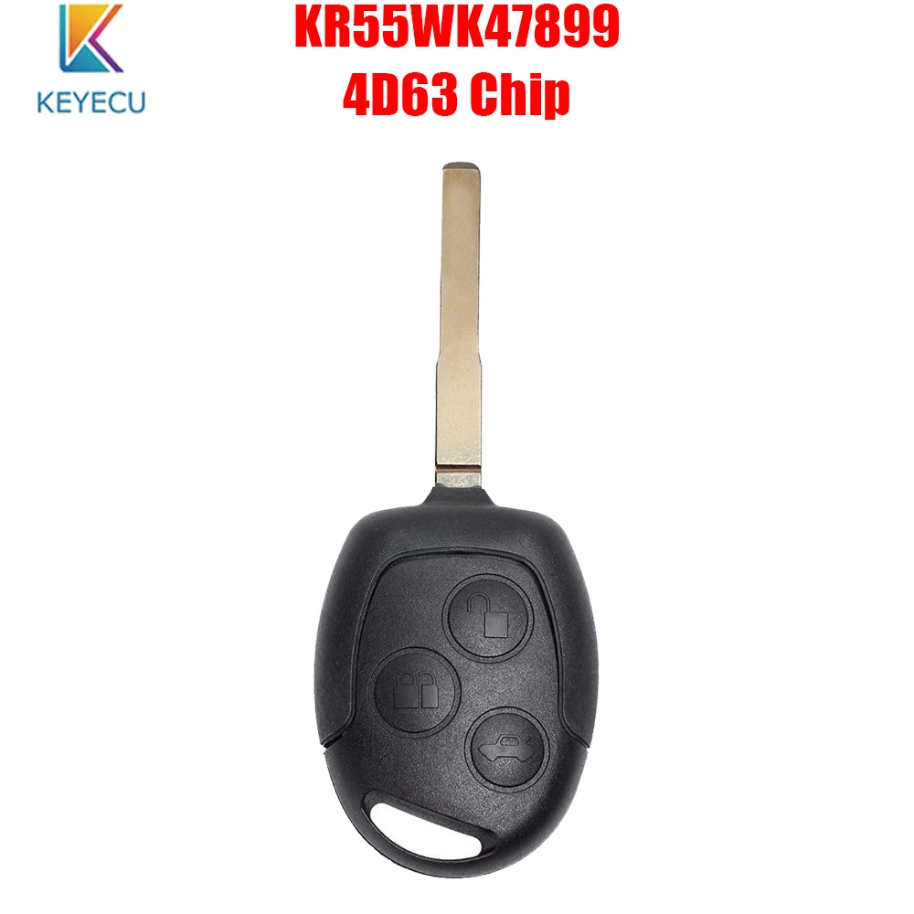 Keyecu FCC ID: KR55WK47899 do Ford Fiesta 2011 2012 2013 2014 2015 2016 Pilot zdalnego sterowania 315 MHz 4D63 Chip