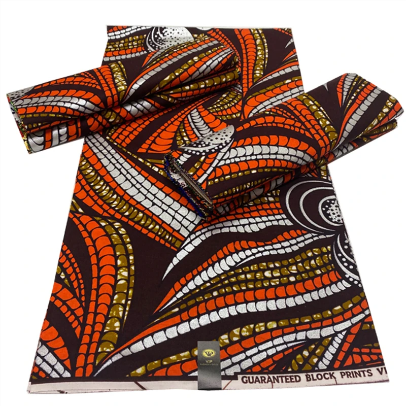 

Popular African Golden Wax Prints Fabrics 6 Yards/pcs High Quality Africa Wax 100% Cotton Fabrics For Garment