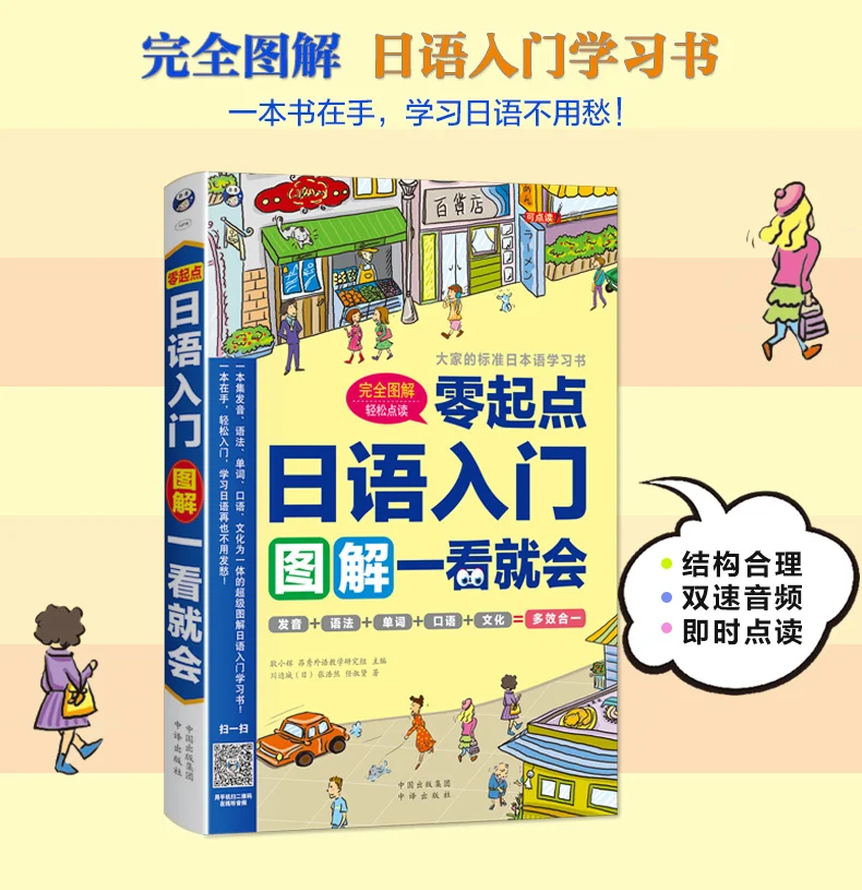 

New Hot Zero Basic Japanese Introduction Book Pronunciation / Grammar / Word Oral Textbook For Beginner Adult Coloring Books