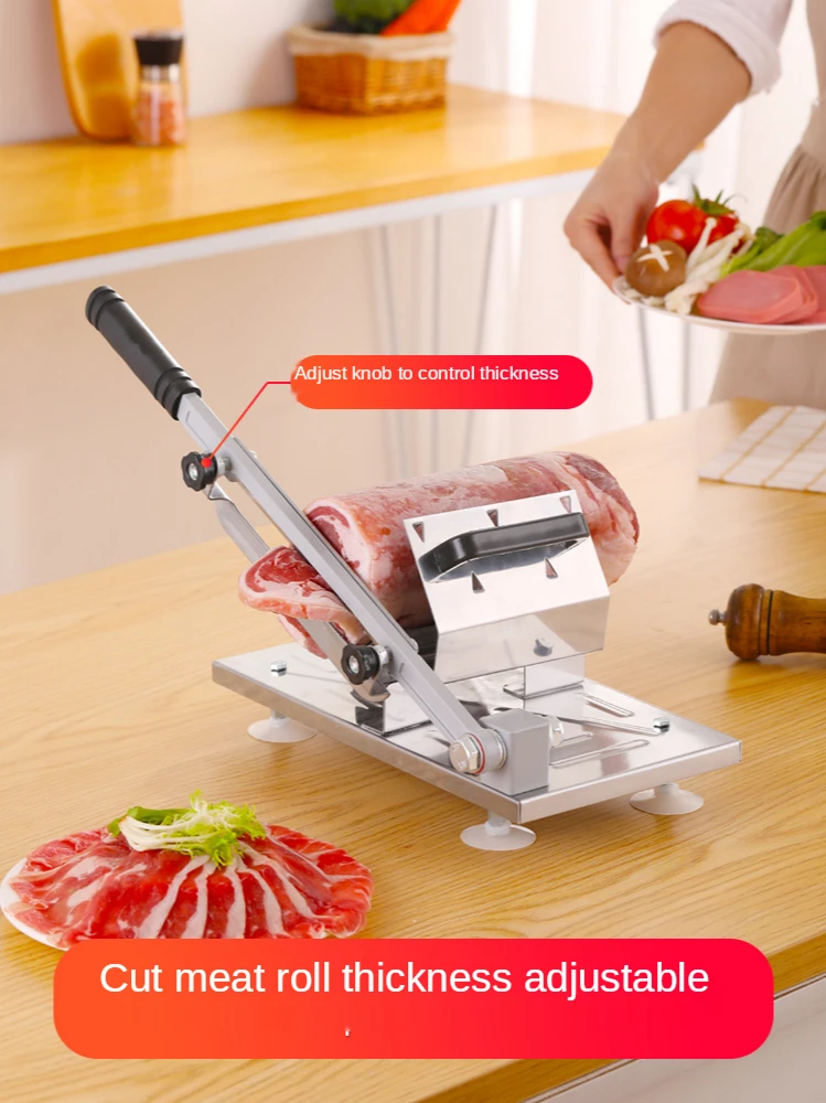 Lamb roll slicer household meat slicer manual cut frozen meat fat beef slices multifunctional meat planing artifact