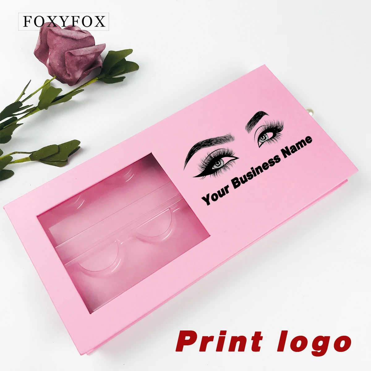 Eyelash Packaging Box Print Logo  Wholesale 4 paris 3D Mink Lashes Bulk Empty Box 25mm Mink Eyelashes Cases False Eyelashes Box