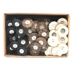 100pcs 25mm spazzole per setole 2.35mm gambo gioielli lucidatura lucidatura ruote accessori Dremel