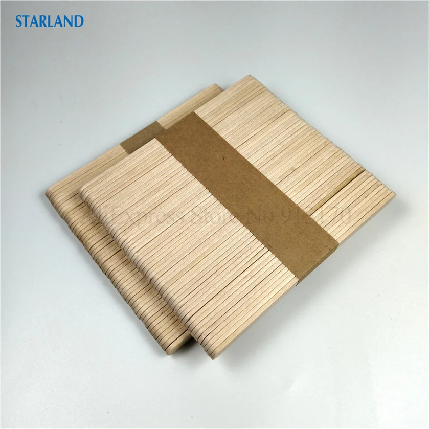 50 pièces/ensemble bâton de Popsicle en bois de bouleau bâtons de crème glacée bâton de sucette en bois bâton artisanal accessoires de Popsicle 2 ensembles