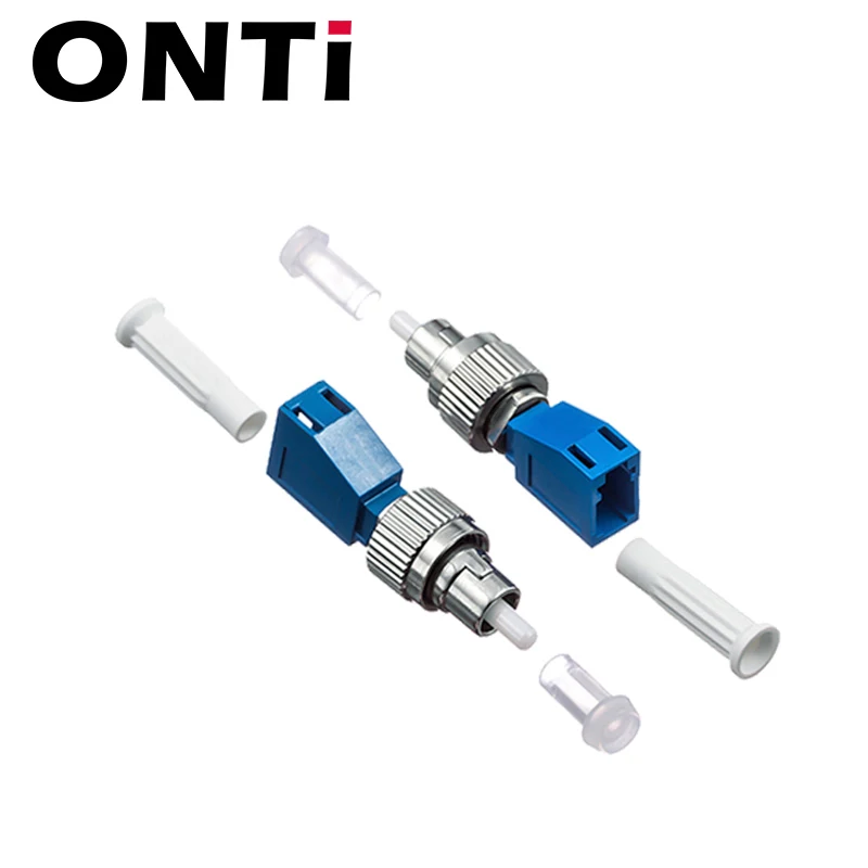 ONTi-Fiber Optic Adapter Connector, LC Female to FC Male, LC-FC, UPC, APC, SM 9/125, LC-FC MM Coupler, 2Pcs