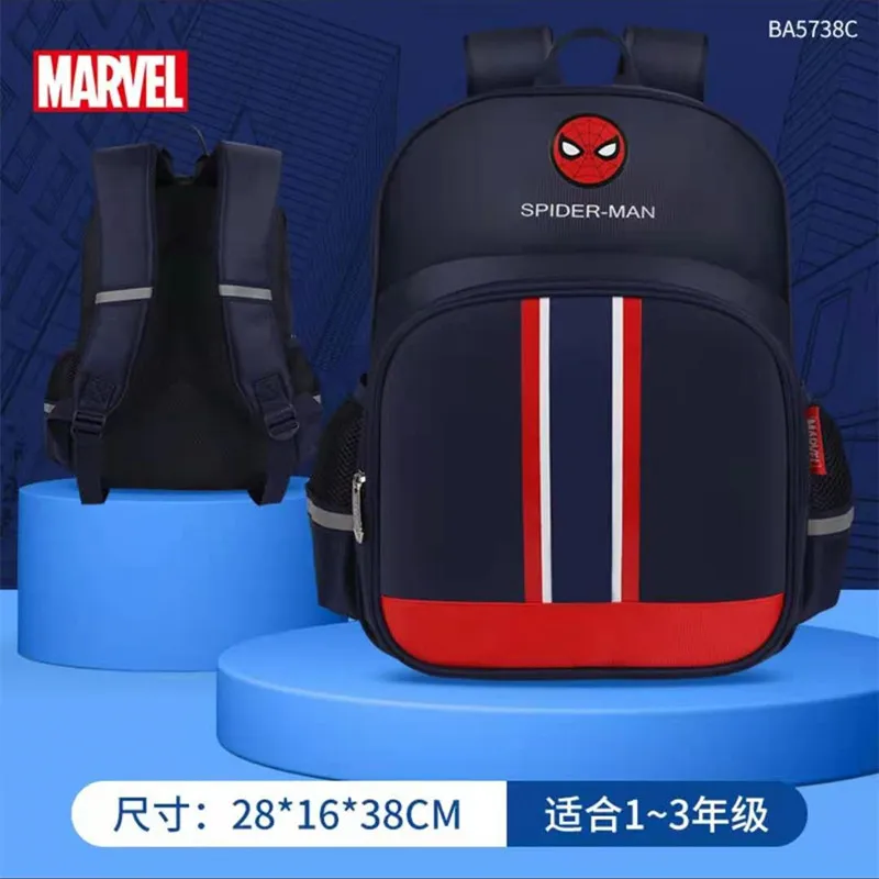 Disney New School Bags For Boys Primary Student Shoulder Orthopedic Backpack Captain America Spider Man Grade 1-5 Mochilas