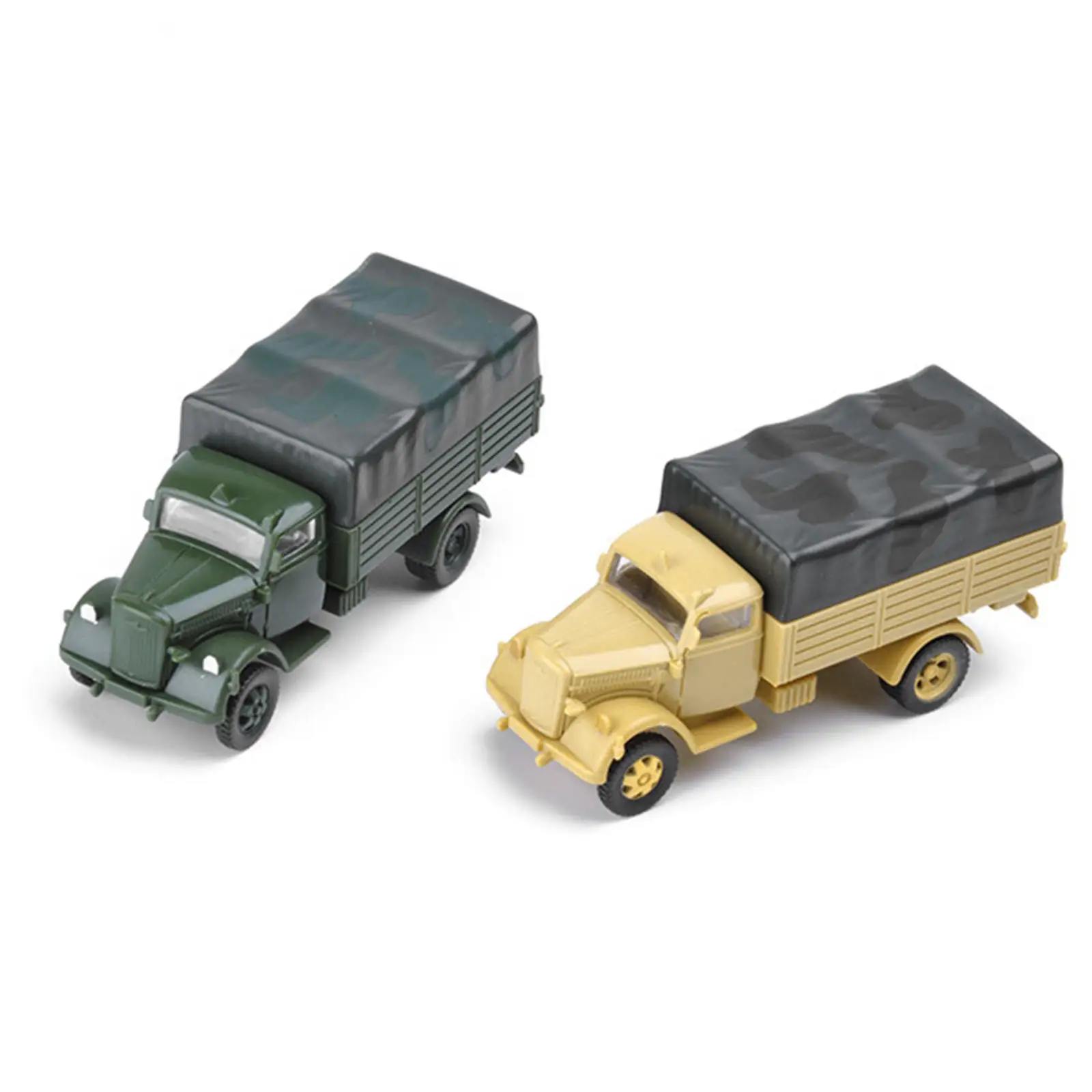 Set of 2x1: 72 4D Assemble Truck Toy Plastic Building Kit EducationalSimulation Chariot 80 Wheeled Collectibles Armored Vehicle