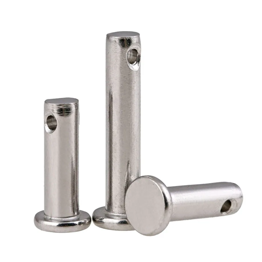 M3 M4 M5 M6 M8 M10 M12 304 Stainless Steel Shaft Flat Head With Hole Cylindrical Pin Positioning Pin