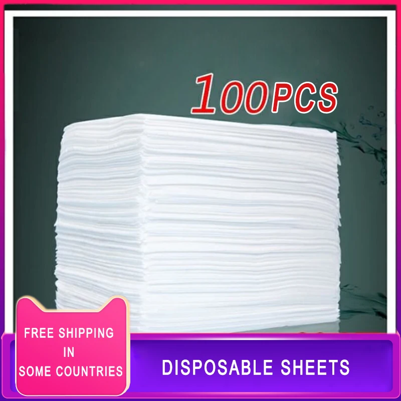 

100pcs 80x180cm Disposable Bed Sheets Bedroom Massage Table Sheets Beauty Salon Spa Travel Hotel Thicken Non-woven Fabric Sheet