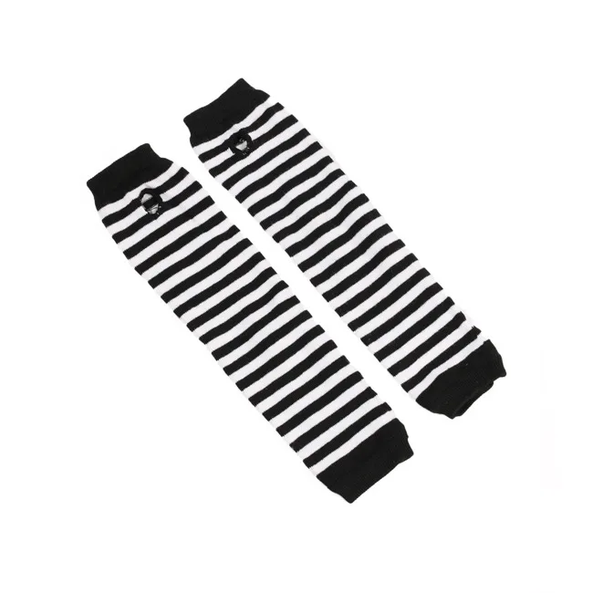 Winter Mode Gestreiften Arm Wärmer Gestrickte Weibliche Handgelenk Hand Wärmer Reine Farbe Lange Finger Handschuhe Handschuh Frauen Ärmeln – Detail 14