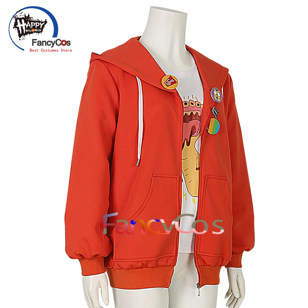 Unisex Katie Mitchell Connected Orange Hoodie Jacket Uniform Costume Baseball Katie Mitchell Shirt Coat Cosplay Halloween Anime