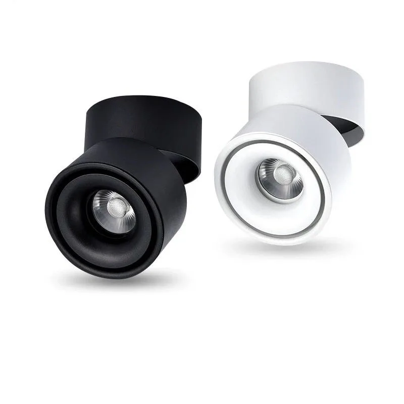 Foldable 360-degree Rotating Surface Mounted LED Downlight Ceiling Light AC85-265V 5W 7W 10W 12W LED Ceiling Spotlight Dimming